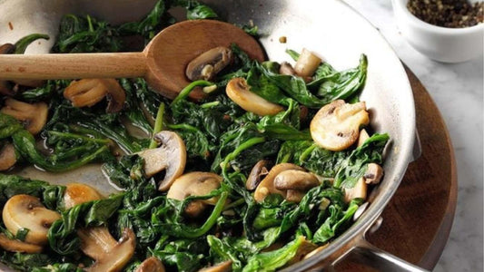 Sautéed Spinach and Mushroom Stir-Fry - CURO Gaia