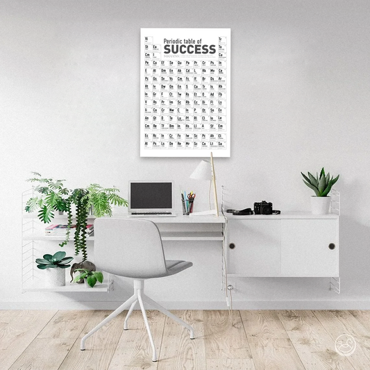 The Periodic Table of Success Canvas Print (A0 size)